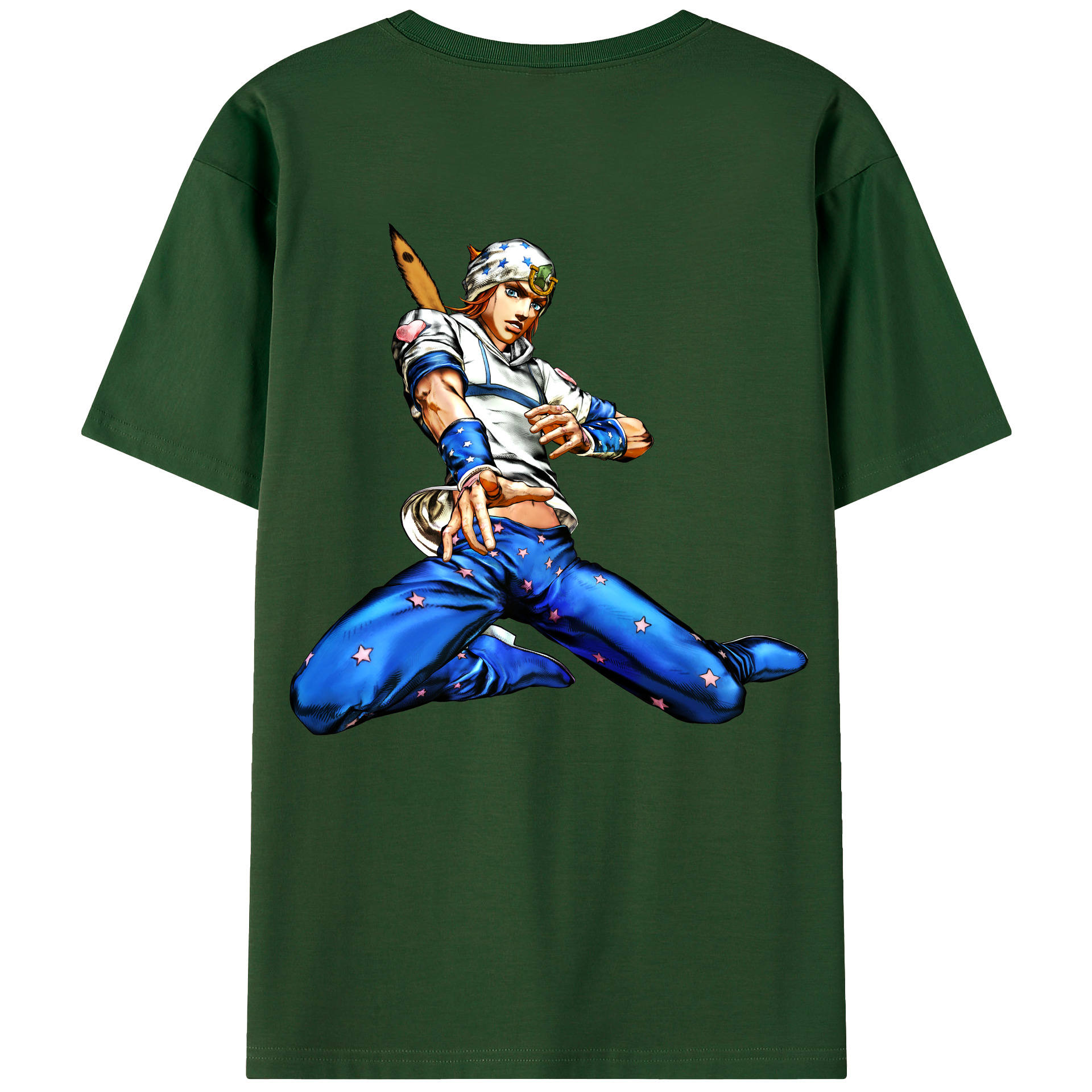 （画像用） ジョジョの奇妙な冒険 ジョナサン?ジョースター JoJo's Bizarre Adventure Jonathan Joestar 綿100％半袖Tシャツ（背面プリント）